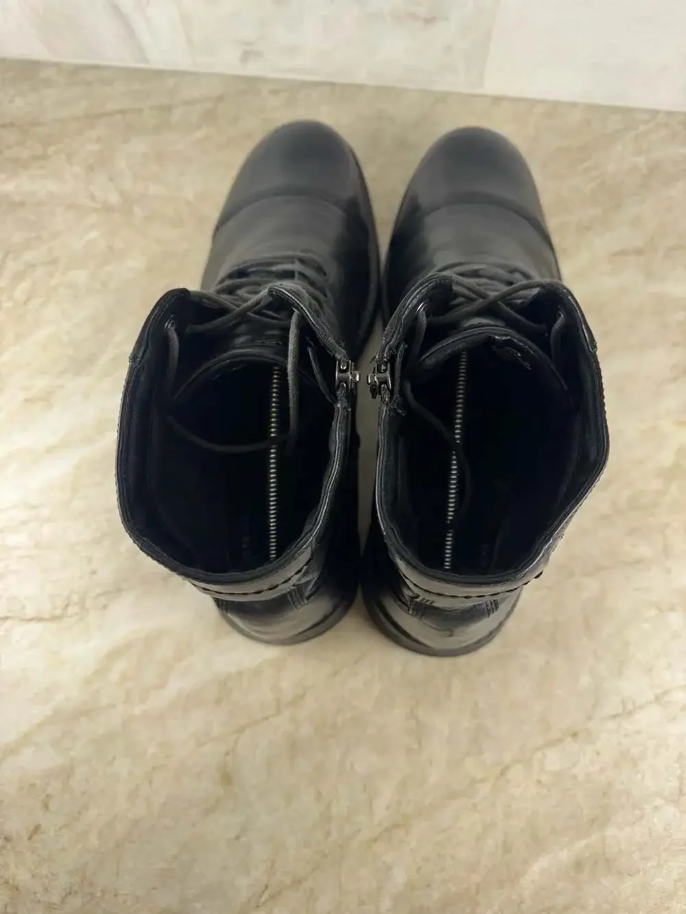 Rockport Men’s TruTech Leather Cap Toe Lace Up Ankle Boots Black Size 10.5